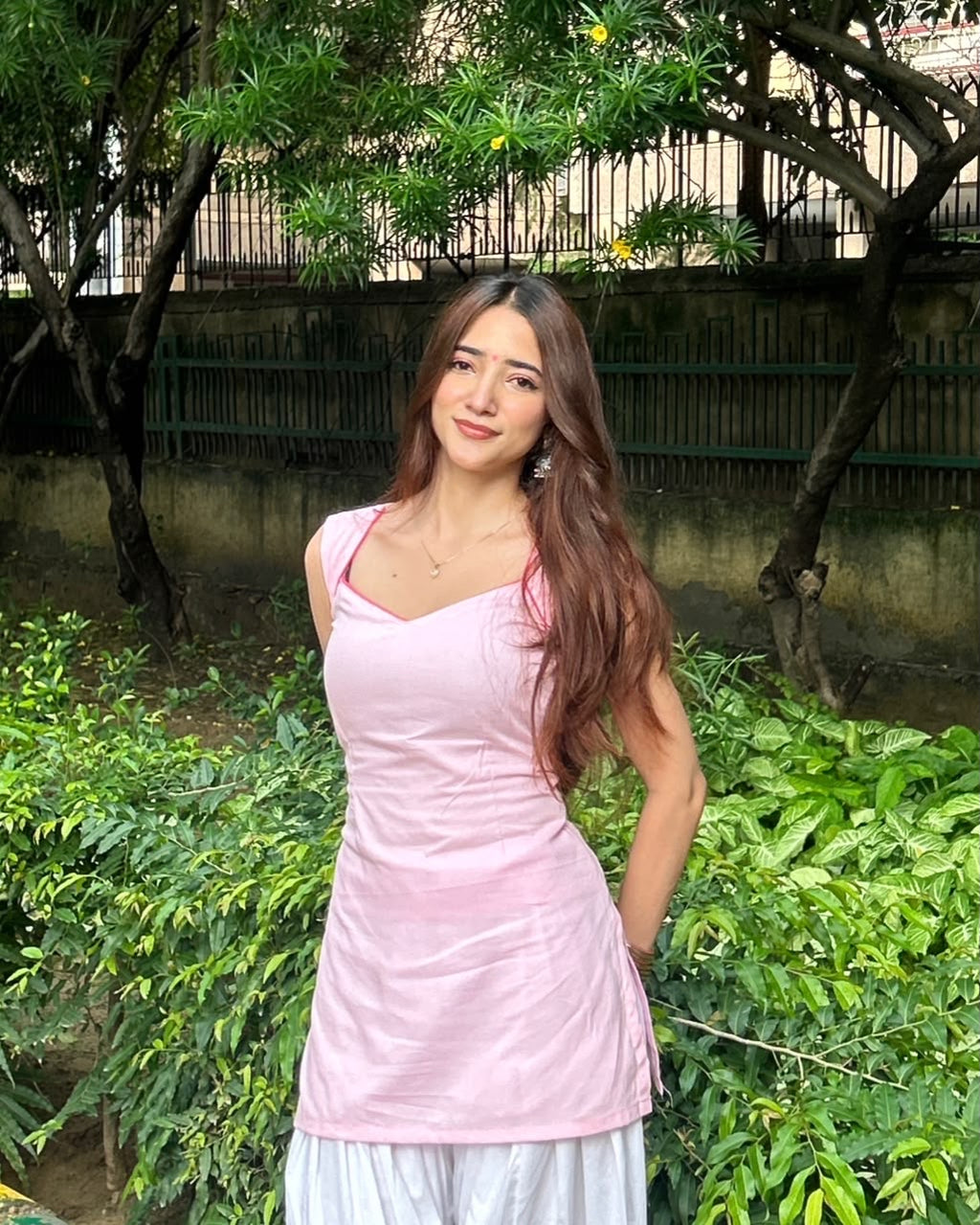 गुलपरी Kurti 🌸 (Blush Pink Back-Tie Kurti)