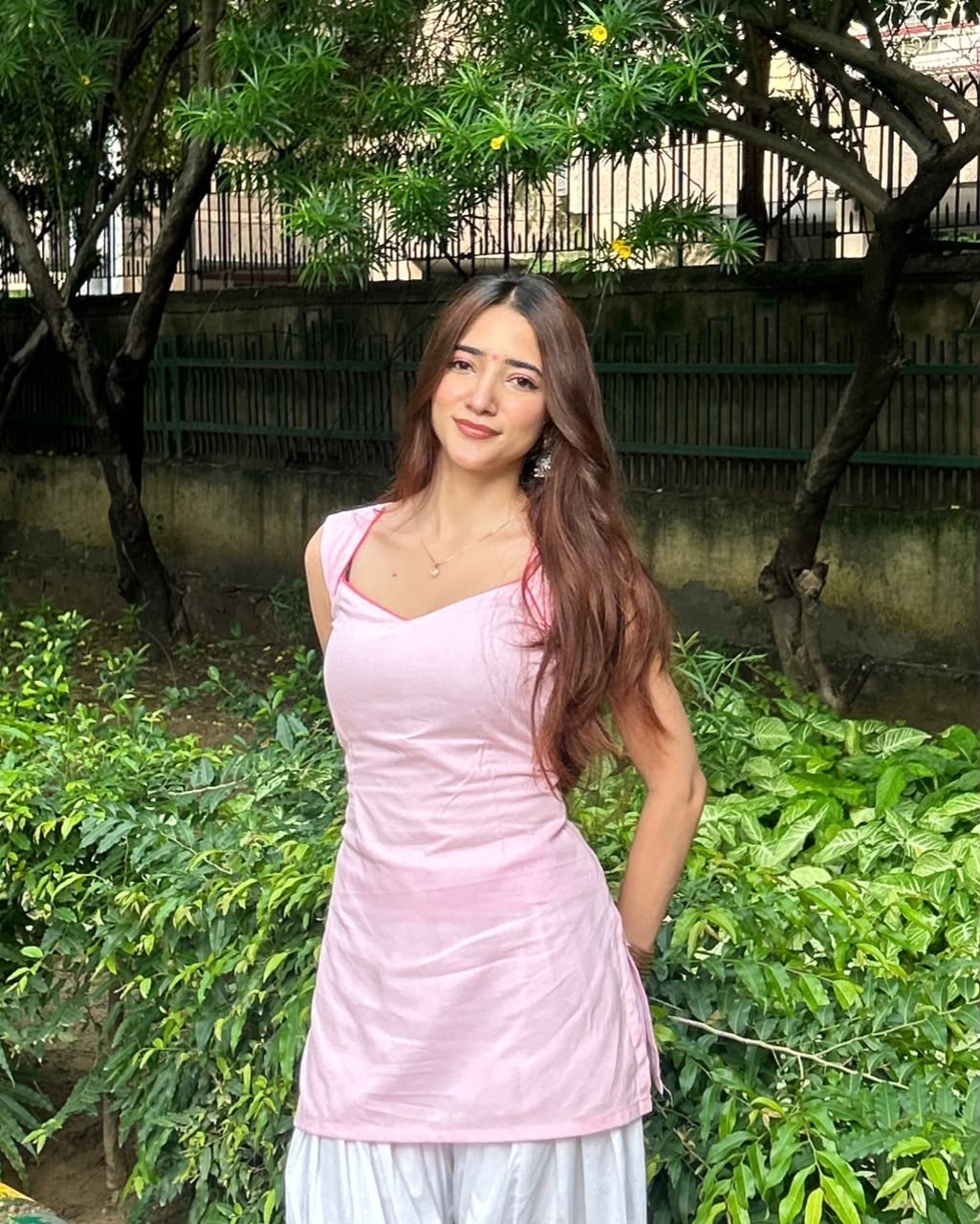 गुलपरी Kurti 🌸 (Blush Pink Back-Tie Kurti)